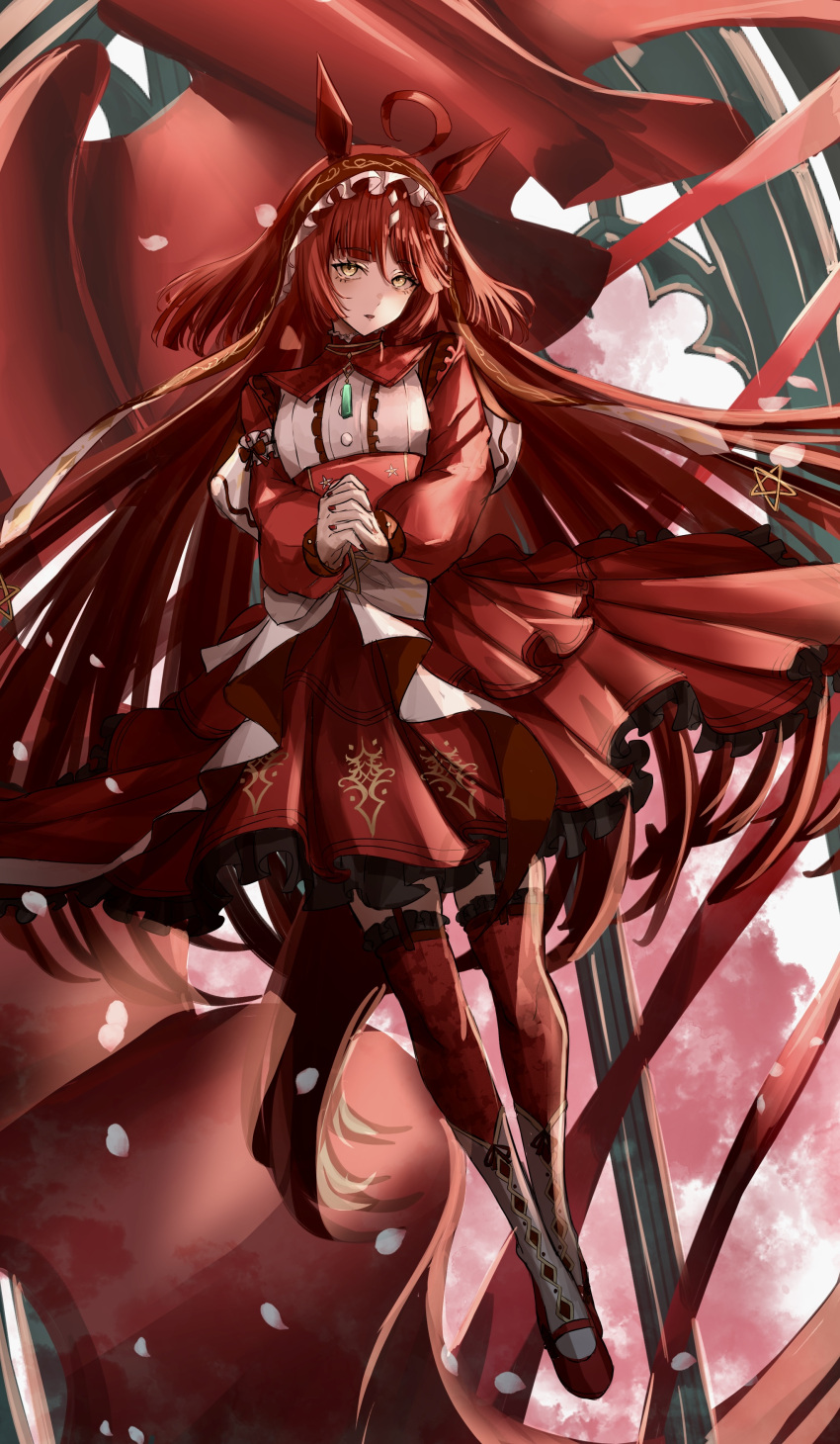 1girl, absurdres, ahoge, animal_ears, blunt_bangs, blunt_ends, blunt_sidelocks, commentary_request