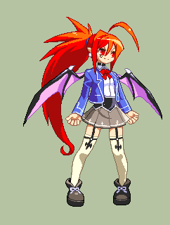 ahoge, animated, animated_gif, artist_request, bouncing, character_request, copyright_request, demon_wings