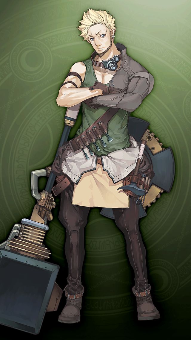 1boy, beard, blonde_hair, blue_eyes, brown_pants, brown_shoes, closed_mouth, crossed_arms