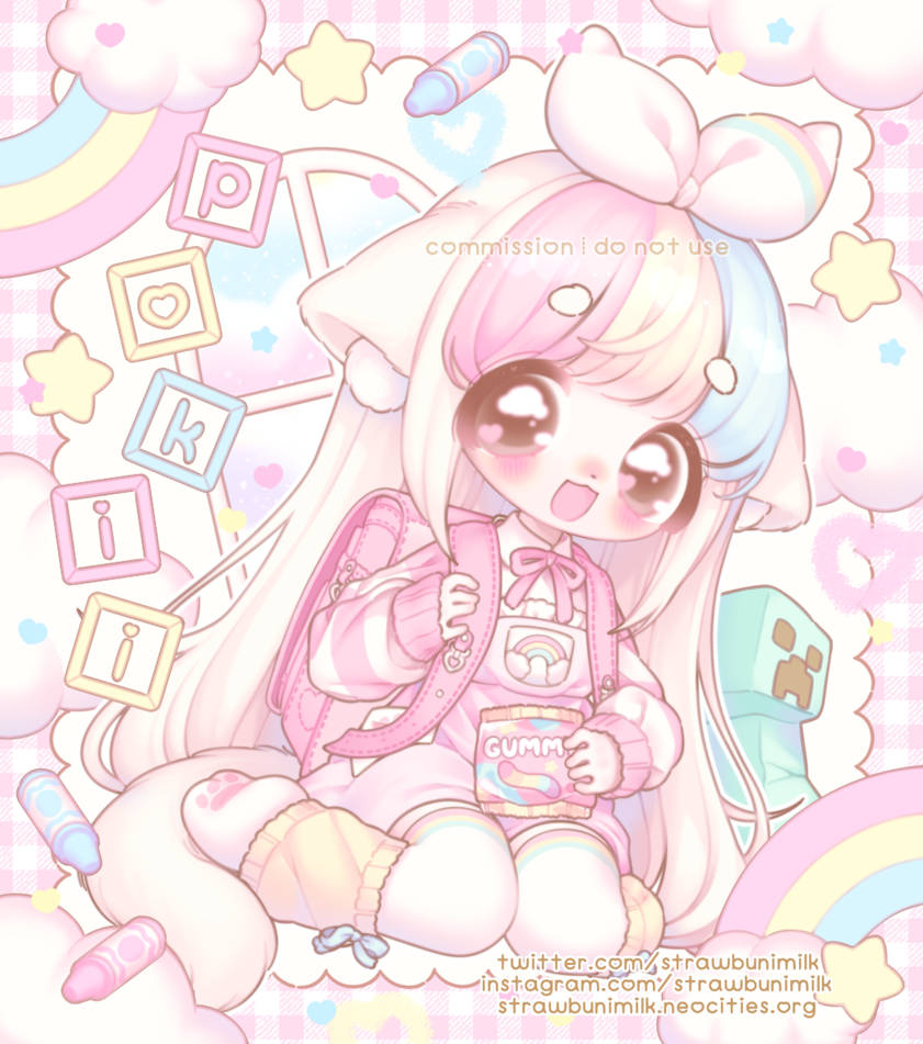 1girl, 2022, :3, adorable, animal_ear_fluff, animal_ears, animal_feet, backpack
