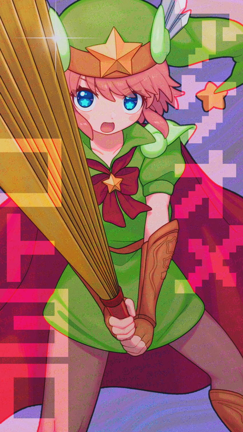 1girl, absurdres, akeome, belt, blue_eyes, bow, bowtie, brown_belt