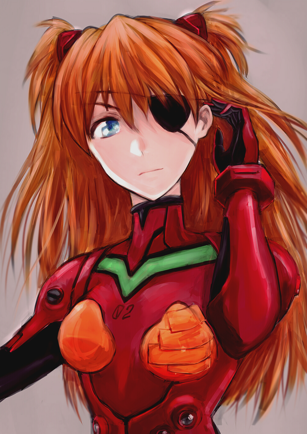 blue_eyes, evangelion:_3.0_you_can_(not)_redo, eyepatch, highres, jyairo, long_hair, neon_genesis_evangelion, orange_hair