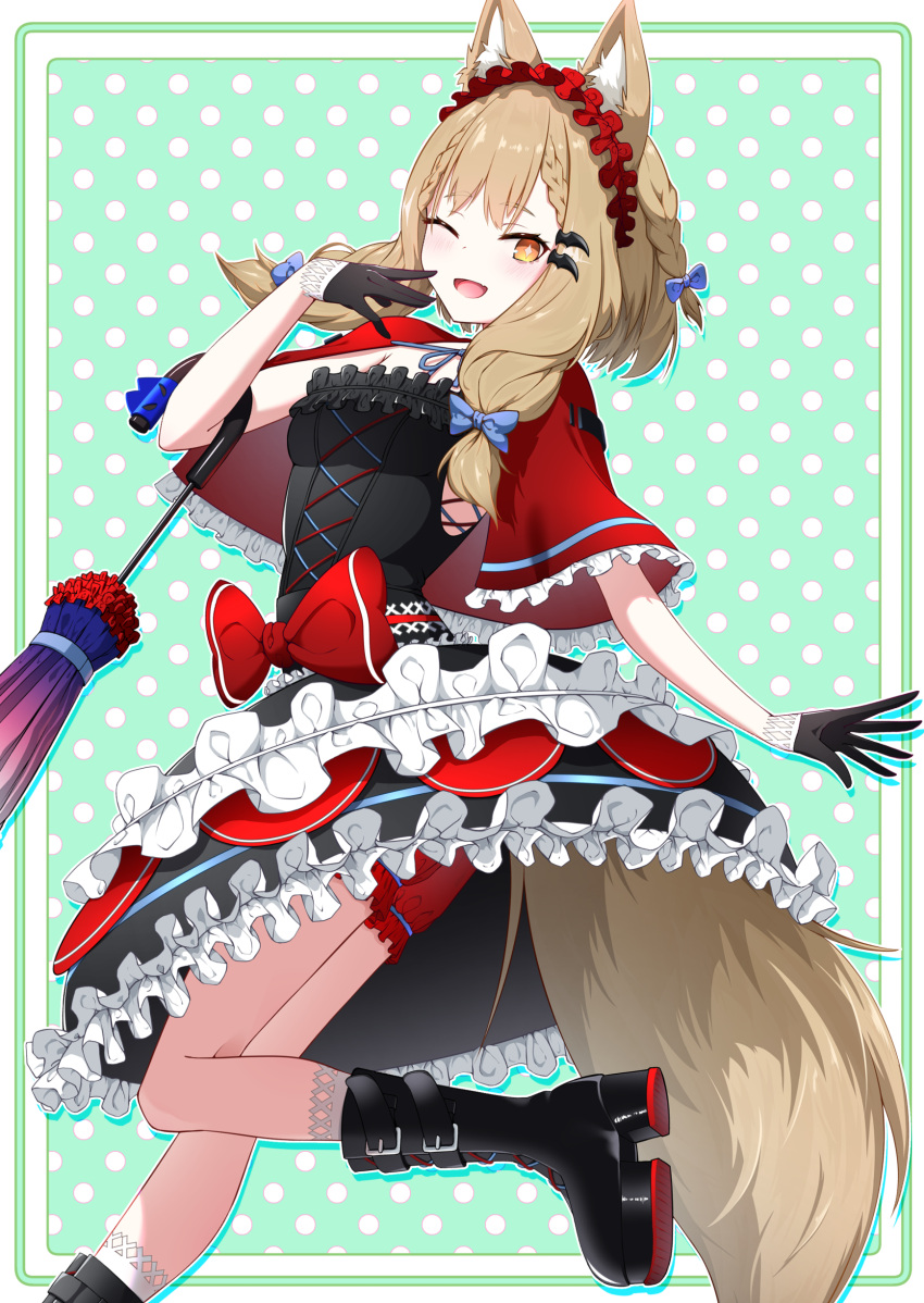 1girl, absurdres, animal_ear_fluff, animal_ears, arknights, arknights:_endfield, black_boots, black_dress