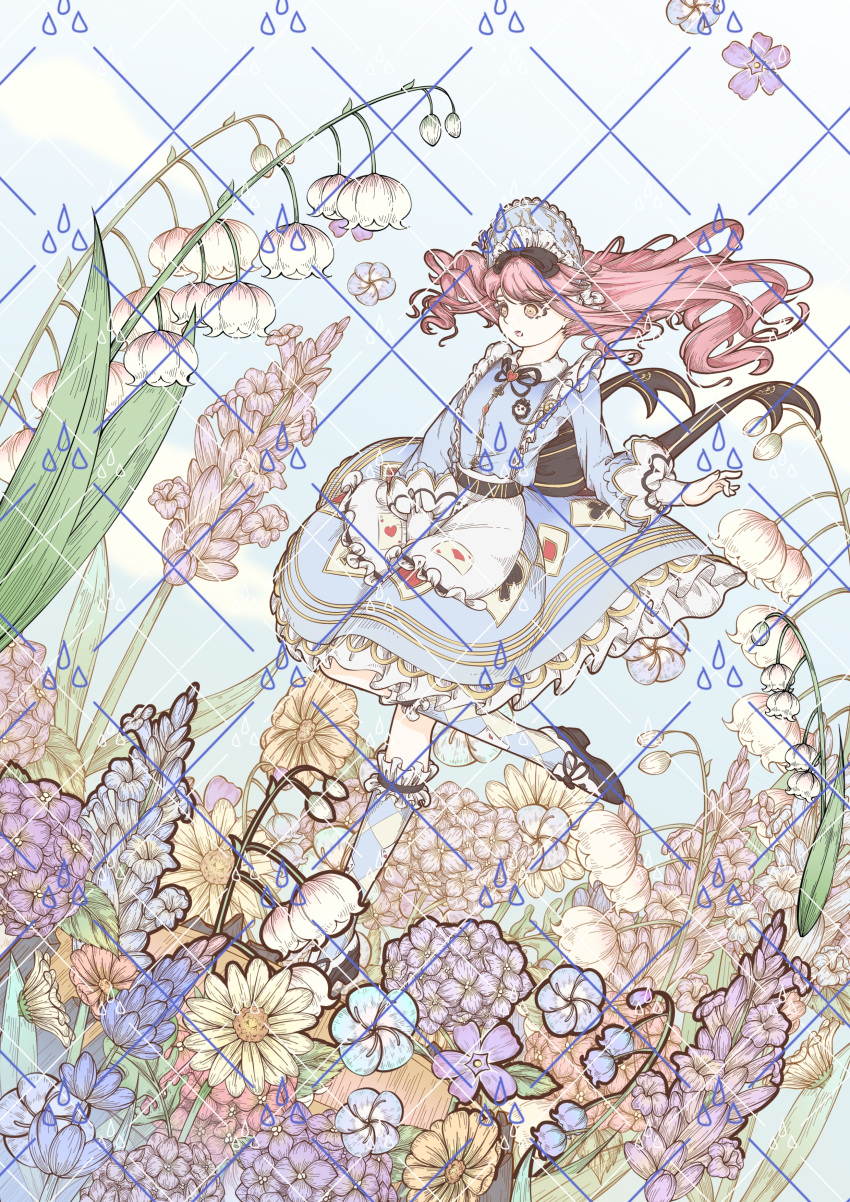 1girl, :o, absurdres, ace_(playing_card), ace_of_clubs, ace_of_diamonds, ace_of_hearts, alice's_teaspoon_(shining_nikki)