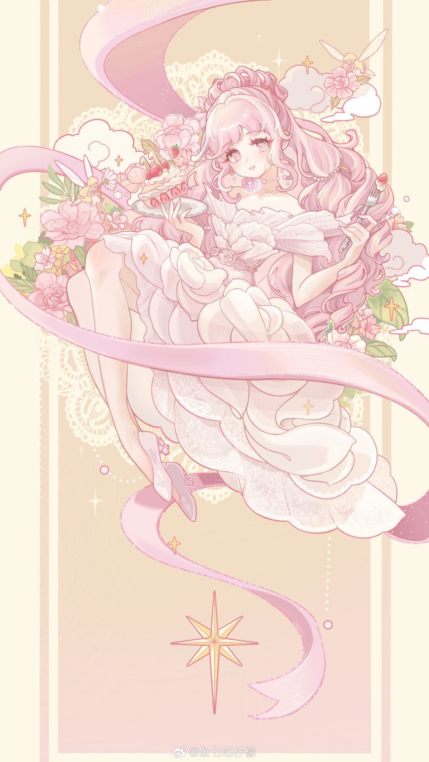 1girl, absurdres, bare_arms, bare_legs, bare_shoulders, beads, birthday, blossoming_impression_(shining_nikki)