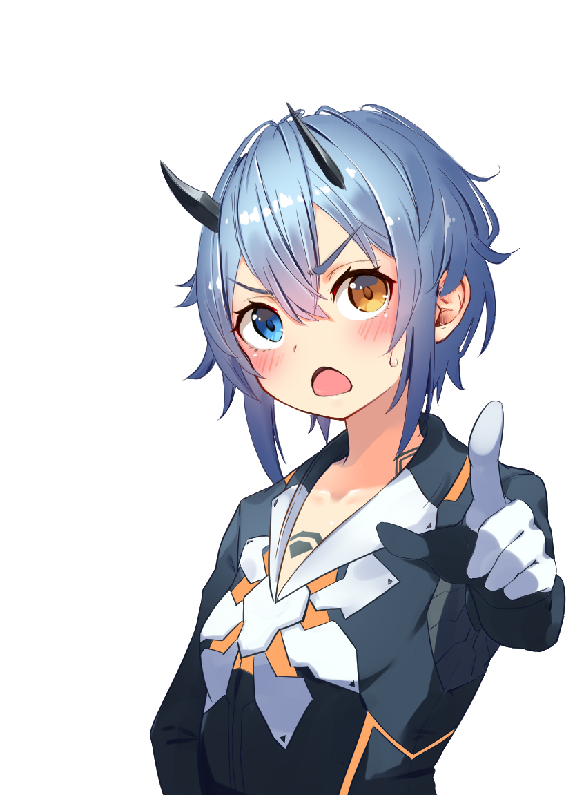 1girl, blue_eyes, blue_hair, blush, commentary, d:, deuman, dot_nose