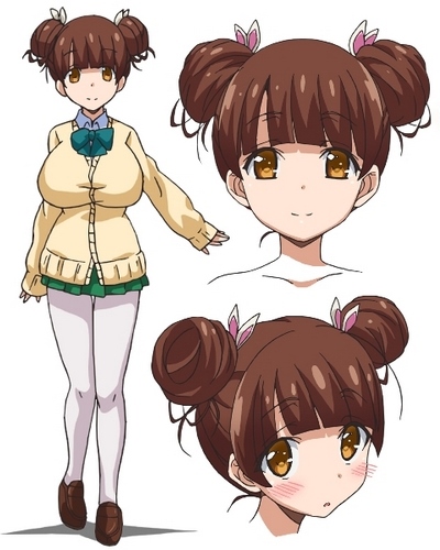 1girl, bad_source, blush, bow, bowtie, breasts, brown_eyes, brown_hair