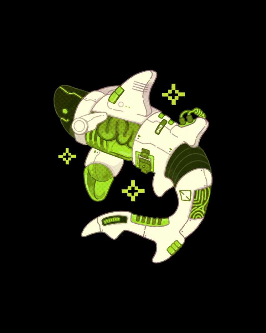 animal_focus, black_background, catnoli, commentary, english_commentary, full_body, green_theme, highres