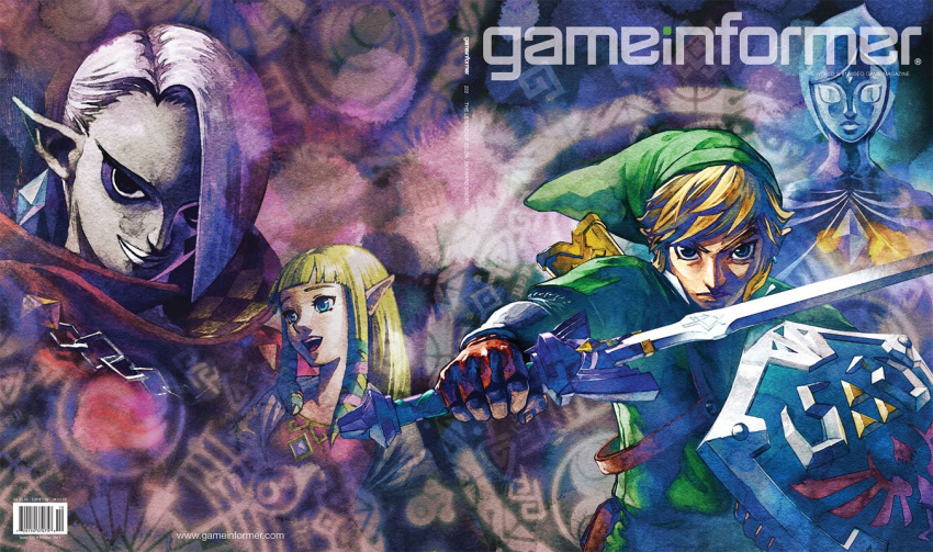 cover_page, fi, frown, ghirahim, hylian_shield, link, master_sword, nintendo