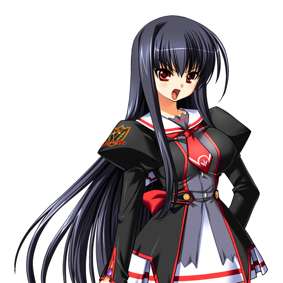 1girl, angry, black_hair, blush, breasts, game_asset, izumi_hikaru, kamei