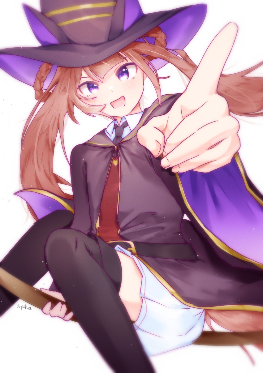 1girl, absurdres, animal_ears, black_boots, black_necktie, black_robe, boots, braid