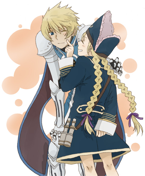 1girl, armor, binoculars, blonde_hair, blue_eyes, braid, flynn_scifo, futaki_shou