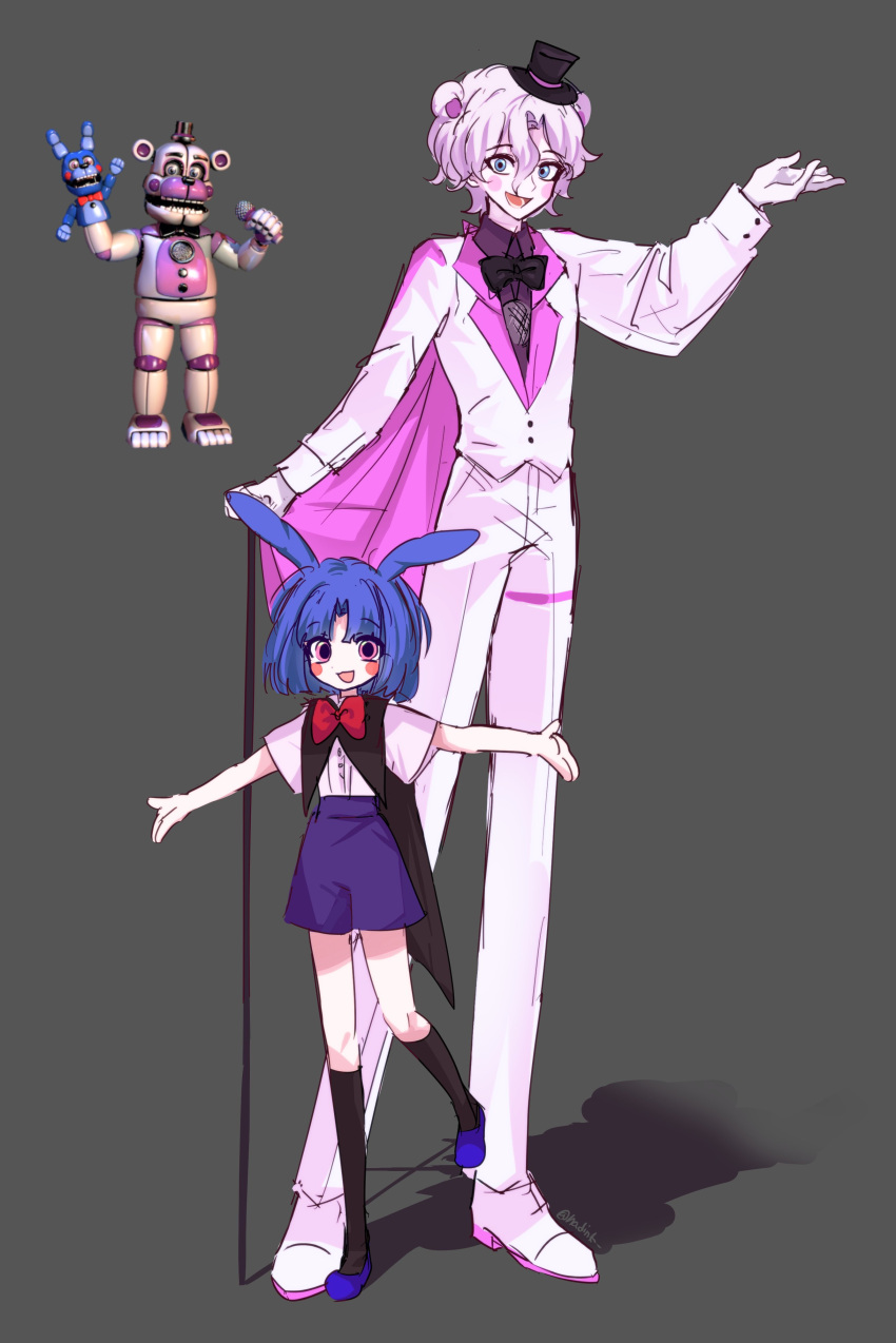 1boy, 1girl, absurdres, animal_ears, animification, bad_id, bad_twitter_id, bear_ears