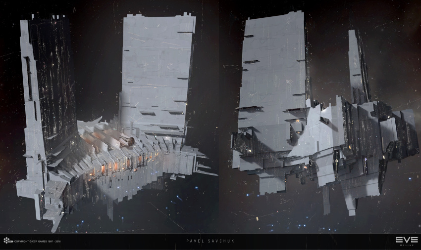 3d, amarr_empire_(eve_online), avatar_(eve_online), building, capital_ship_(eve_online), combat_ship_(eve_online), commentary, company_logo