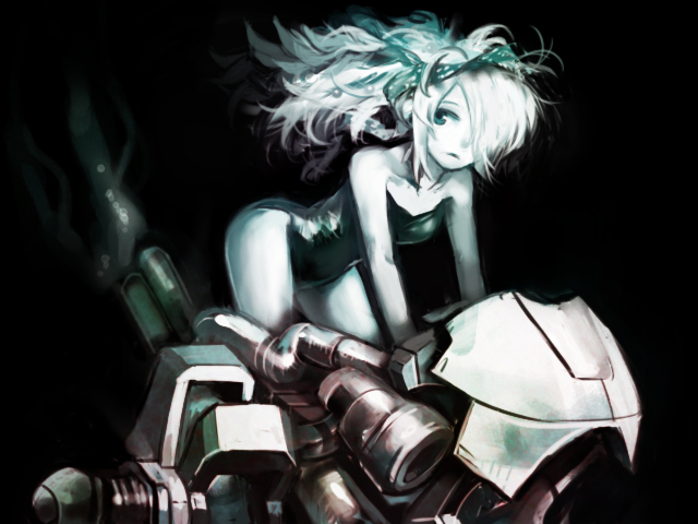 final_fantasy, final_fantasy_vi, hair_ornament, hair_over_one_eye, hair_ribbon, long_hair, machine, moge_(artist)
