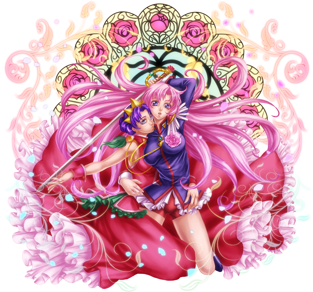 bad_id, bike_shorts, breasts, crown, dress, epaulettes, flower, frills
