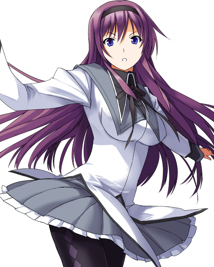akemi_homura, akemi_homura_(cosplay), argyle, argyle_legwear, bakemonogatari, black_legwear, blue_eyes, cosplay