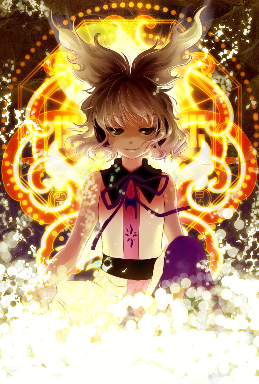 ba_gua, belt, blonde_hair, earmuffs, grey_eyes, headphones, highres, lights