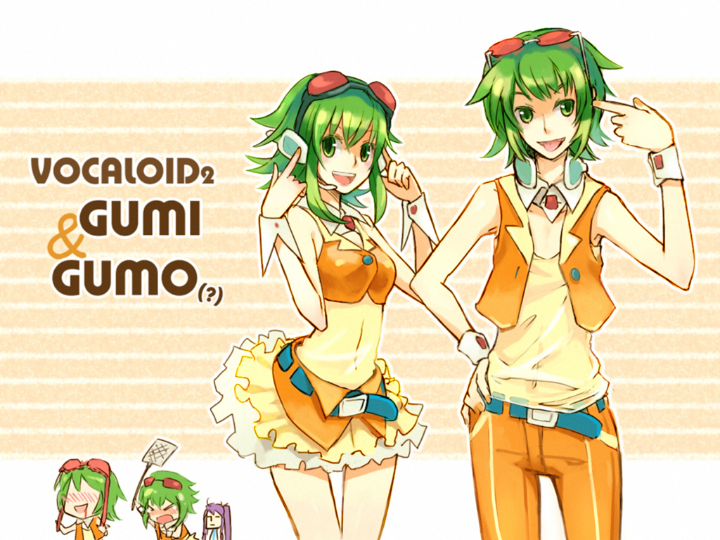 blush, bra, bra_on_head, genderswap, goggles, goggles_on_head, green_eyes, green_hair