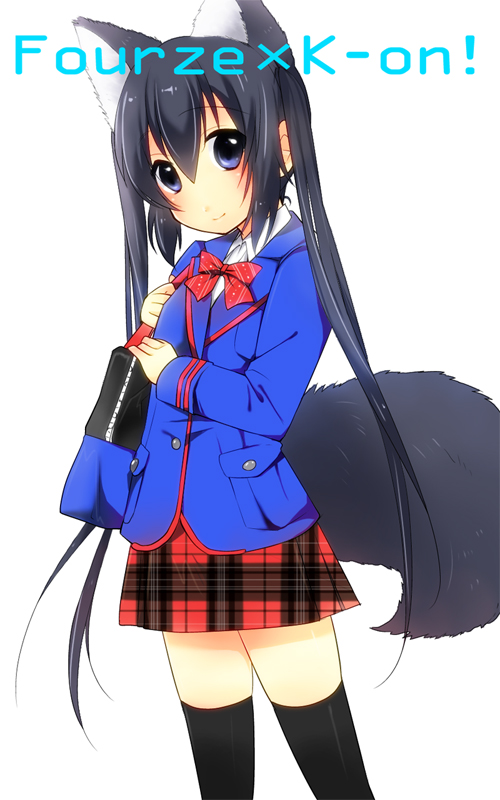 animal_ears, aruki, bag, black_hair, blazer, brown_eyes, cosplay, joujima_yuuki