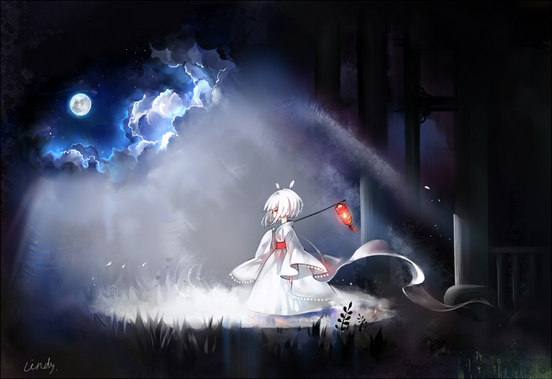 cloud, dress, lantern, lindypclo, moon, night, original, paper_lantern