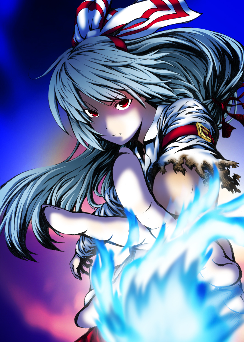blue_fire, blue_flame, bow, close-up, colored, fingernails, fire, foreshortening