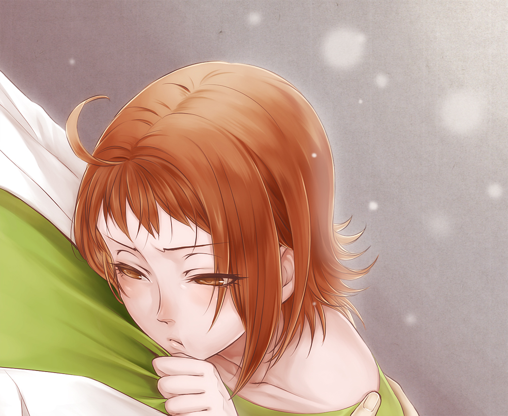 ahoge, angela_(harvest_moon), brown_eyes, brown_hair, hal_(sakurajam), harvest_moon, harvest_moon_tree_of_tranquility, jin_(harvest_moon), labcoat, pout, short_hair