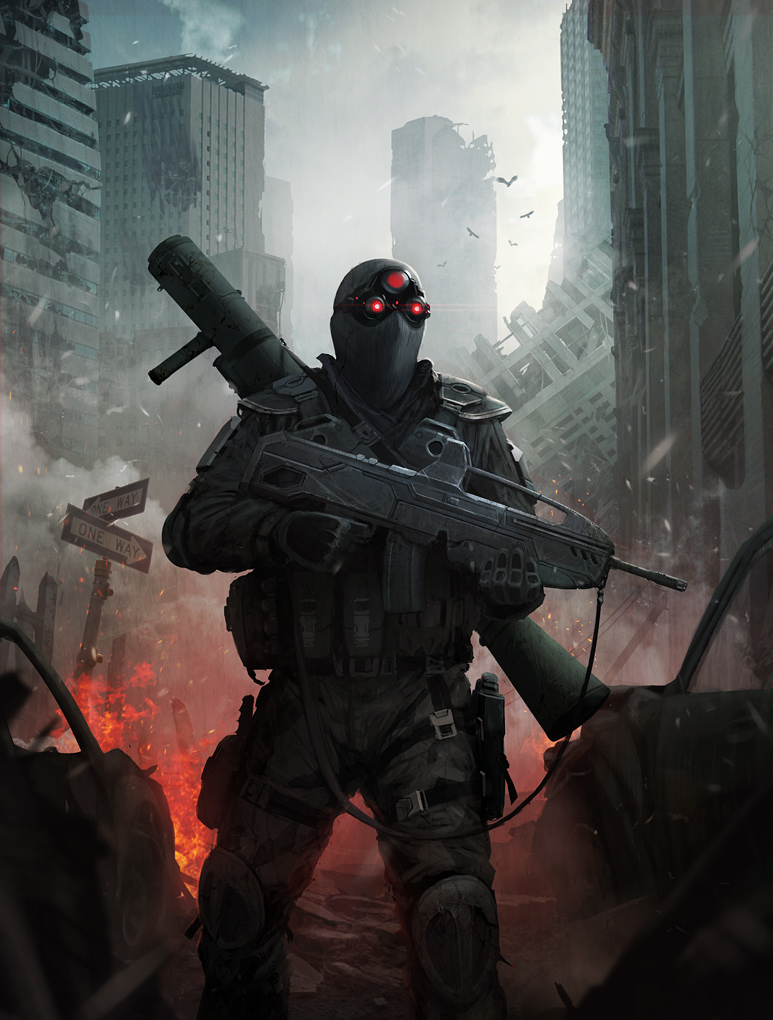 city, eyes, gun, red, rocket_laucher, solider, tagme, war