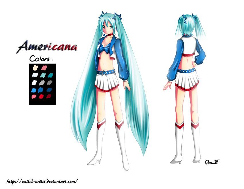 america, aqua_eyes, aqua_hair, belt, boots, character_sheet, choker, color_guide