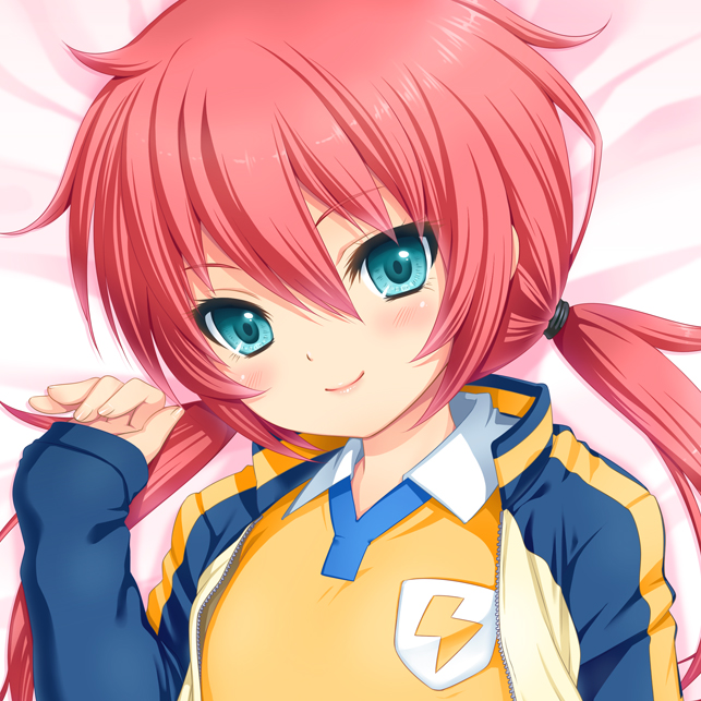 blush, inazuma_eleven, inazuma_eleven_(series), inazuma_eleven_go, kirino_ranmaru, pink_hair, smile, tamamani, trap, twintails