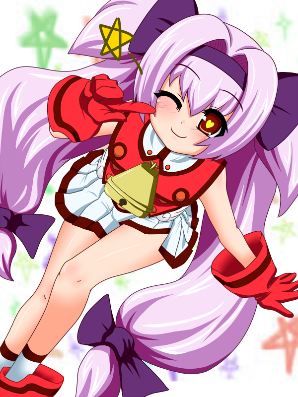 alternate_color, bell, blazblue, brown_eyes, cow_bell, footwear, from_above, gloves