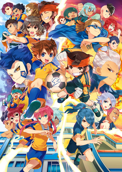 crossover, endou_mamoru, everyone, fubuki_shirou, fudou_akio, gouenji_shuuya, hamano_kaiji, hayami_tsurumasa