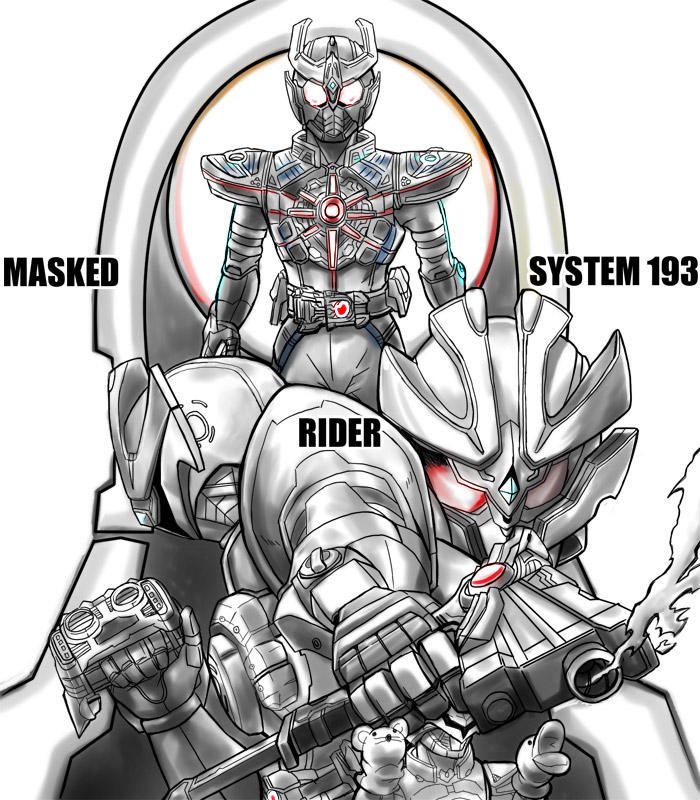 belt, gun, hand_puppet, huujyu, kamen_rider, kamen_rider_ixa, kamen_rider_kiva_(series), puppet