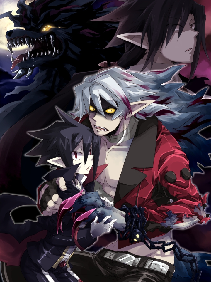 angry, bad_id, black_hair, blood, cape, chain, chains, coat
