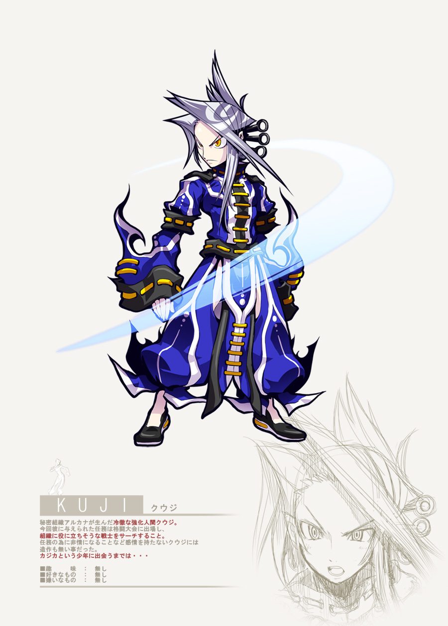 character_name, frown, hair_ornament, hairpin, highres, ichikai, long_sleeves, looking_away