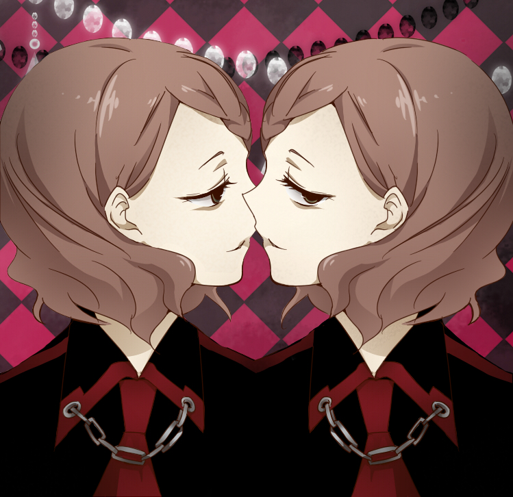 bad_id, blood-c, brown_eyes, brown_hair, chain, chains, incest, motoe_nene
