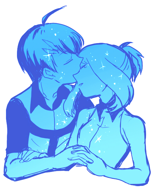 1girl, bare_shoulders, closed_eyes, couple, eyes_closed, hand_holding, holding_hands, kiss