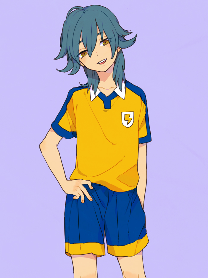 blue_hair, green_hair, inazuma_eleven, inazuma_eleven_(series), inazuma_eleven_go, kariya_masaki, male, open_mouth
