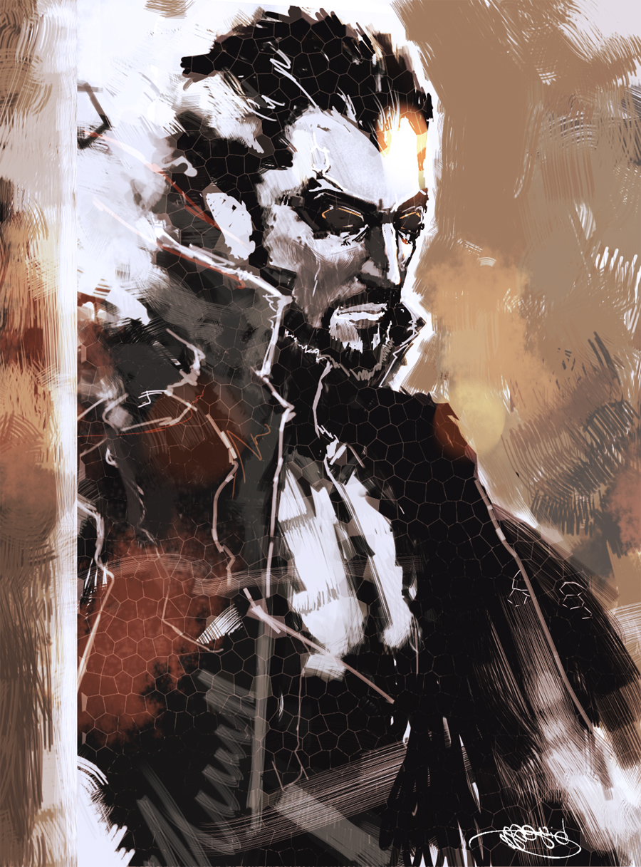 adam_jensen, bigegg, cyberpunk, cyborg, deus_ex, deus_ex:_human_revolution, facial_hair, highres