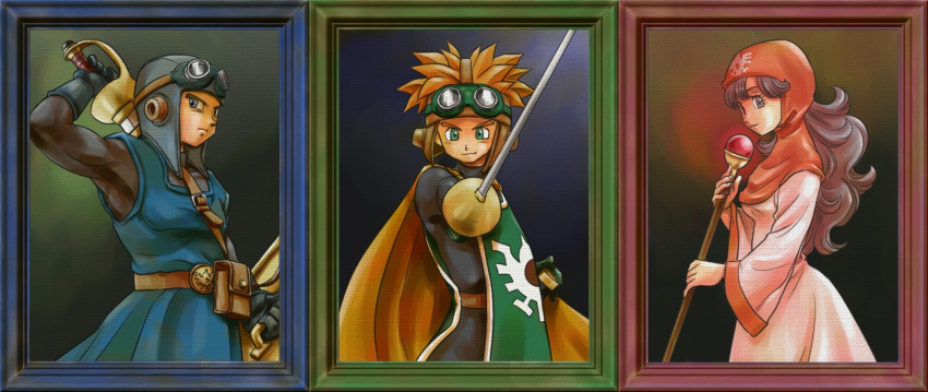 chinyan, dragon_quest, dragon_quest_ii, dress, gloves, goggles, highres, hood