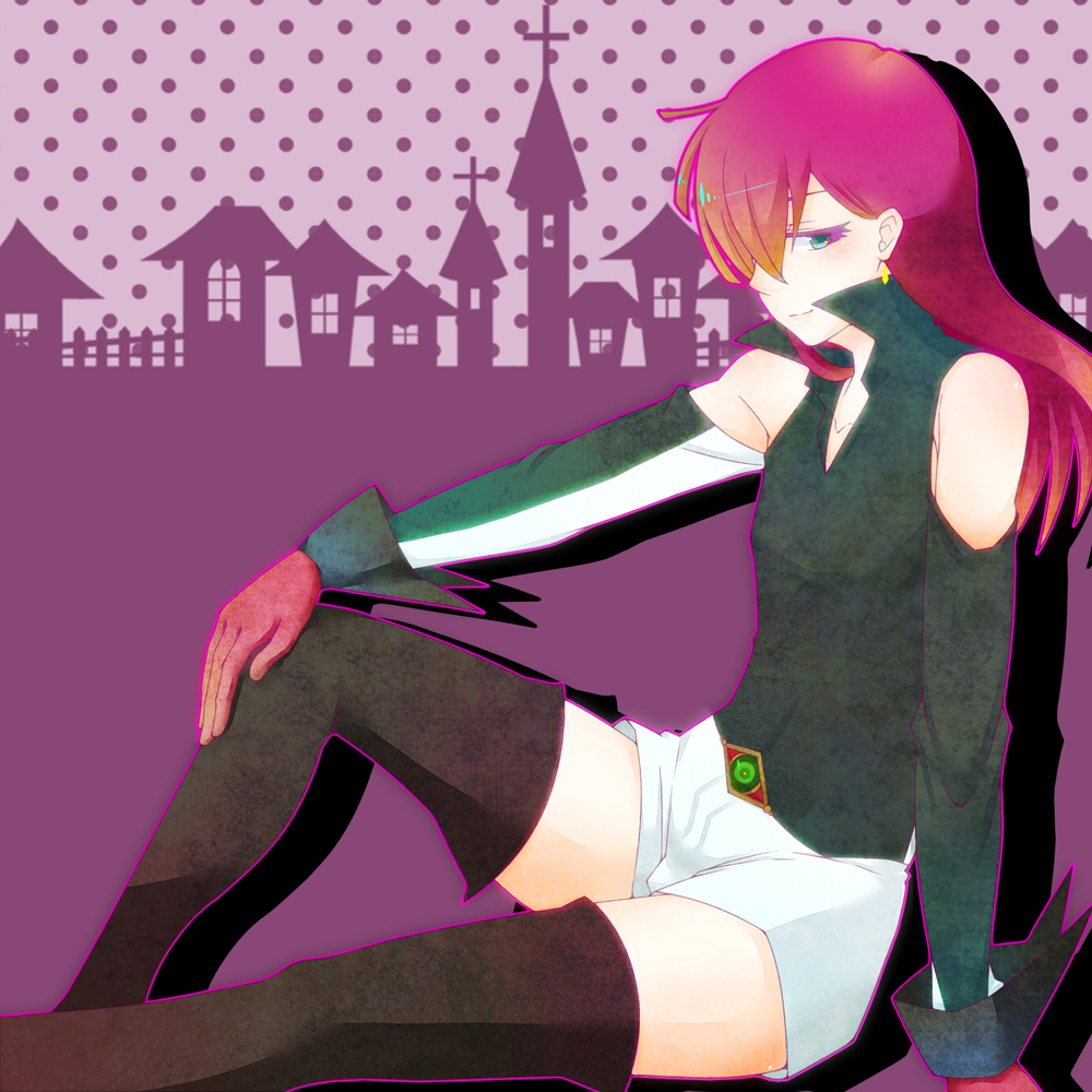 aburatsubo_ayanojou, aburatsubo_ayanoujou, boots, earrings, gloves, green_eyes, jewelry, long_hair