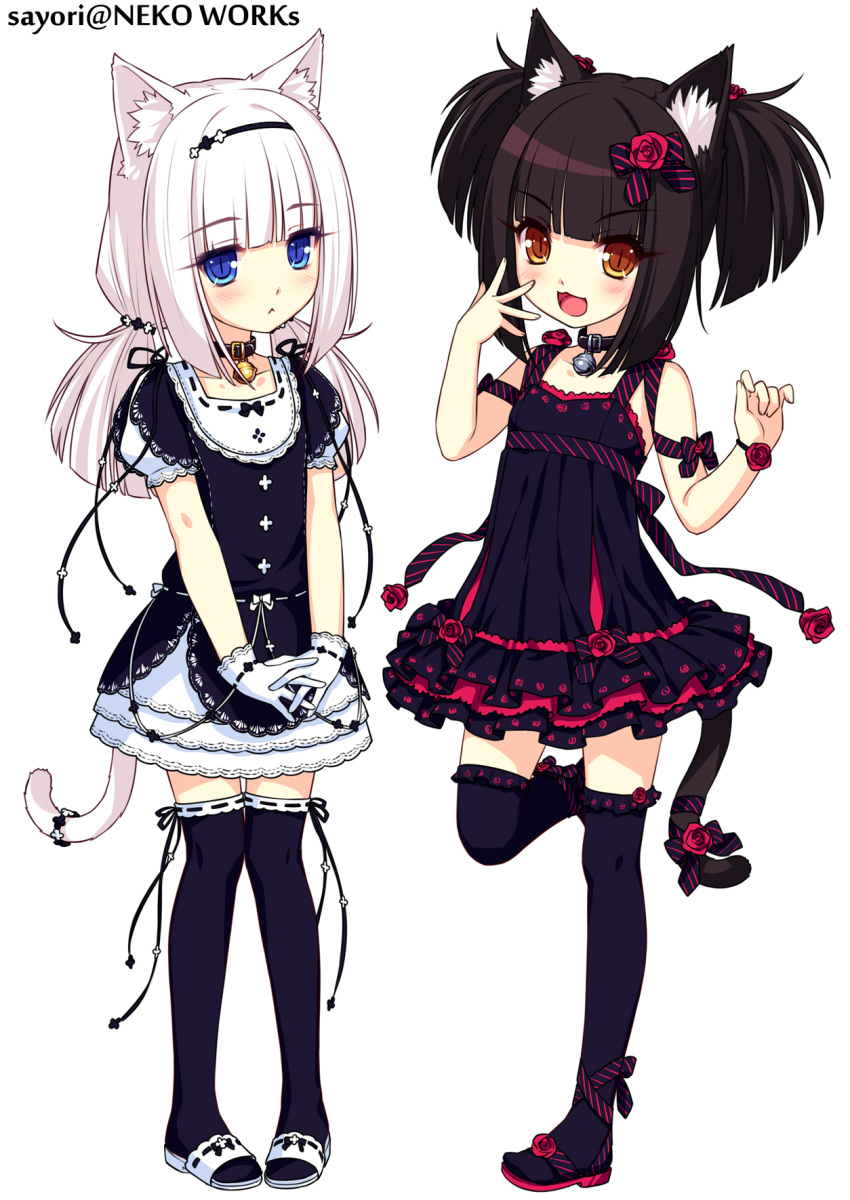 :<, :3, animal_ears, bad_id, bangs, bell, bell_collar, black_hair