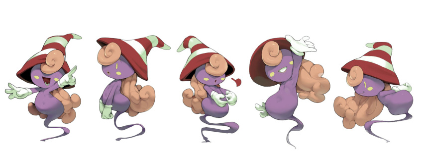 :o, arm_up, armpits, arms_behind_back, blush_stickers, clone, curly_hair, floating