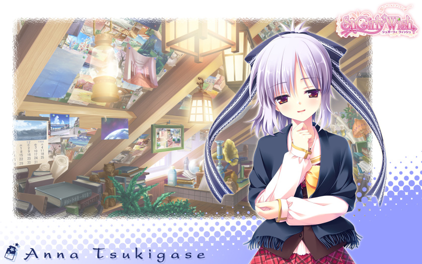 grey_hair, ribbons, seifuku, sugirly_wish, tsukigase_anna