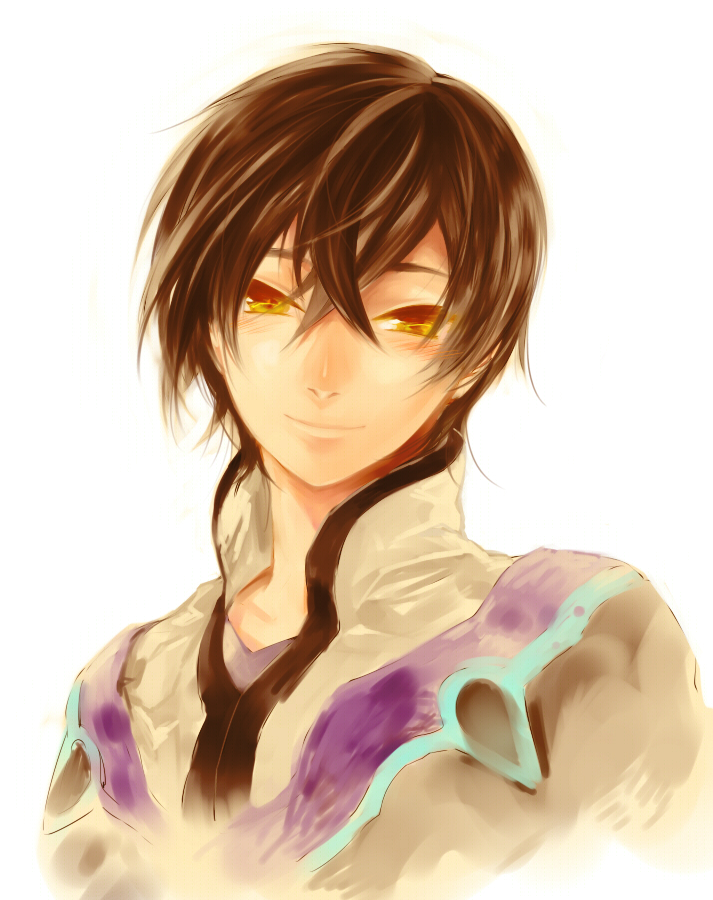 black_hair, jude_mathis, male, smile, solo, tales_of_(series), tales_of_xillia, vino_(la_vega), white_background, yellow_eyes