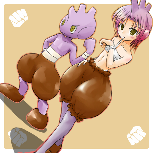 1girl, baby_pokemon, creatures_(company), game_freak, genderswap, lowres, moemon, mouth_hold