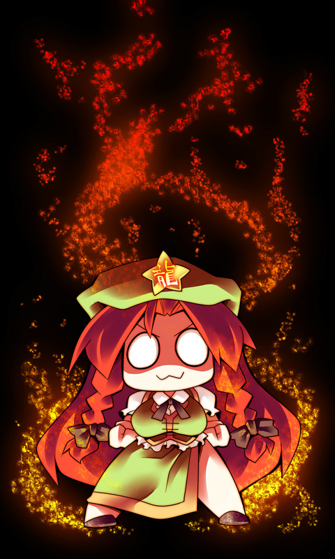 >:3, :3, aura, bad_id, battle_aura, braid, chibi, china_dress
