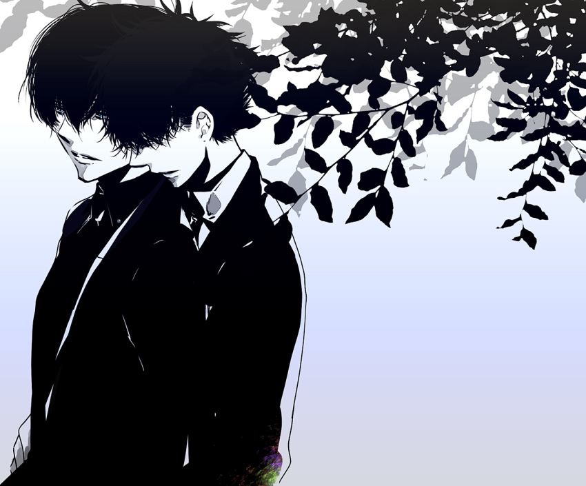 black_hair, blue_eyes, detective_conan, formal, hug, kaito_kid, kudou_shin'ichi, kudou_shinichi