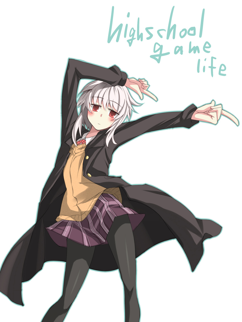 :|, absurdres, arms_up, black_legwear, english, expressionless, flat_gaze, highres