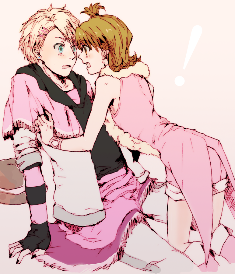 blonde_hair, boots, brown_hair, cute_&amp;_girly_(idolmaster), ei_(na_ma_mo_no), fedora, fingerless_gloves, futami_ami, gloves, hair_ornament, hairpin, hat, hoodie, idolmaster, kurusu_shou, open_mouth, season_connection, short_hair, uta_no_prince-sama